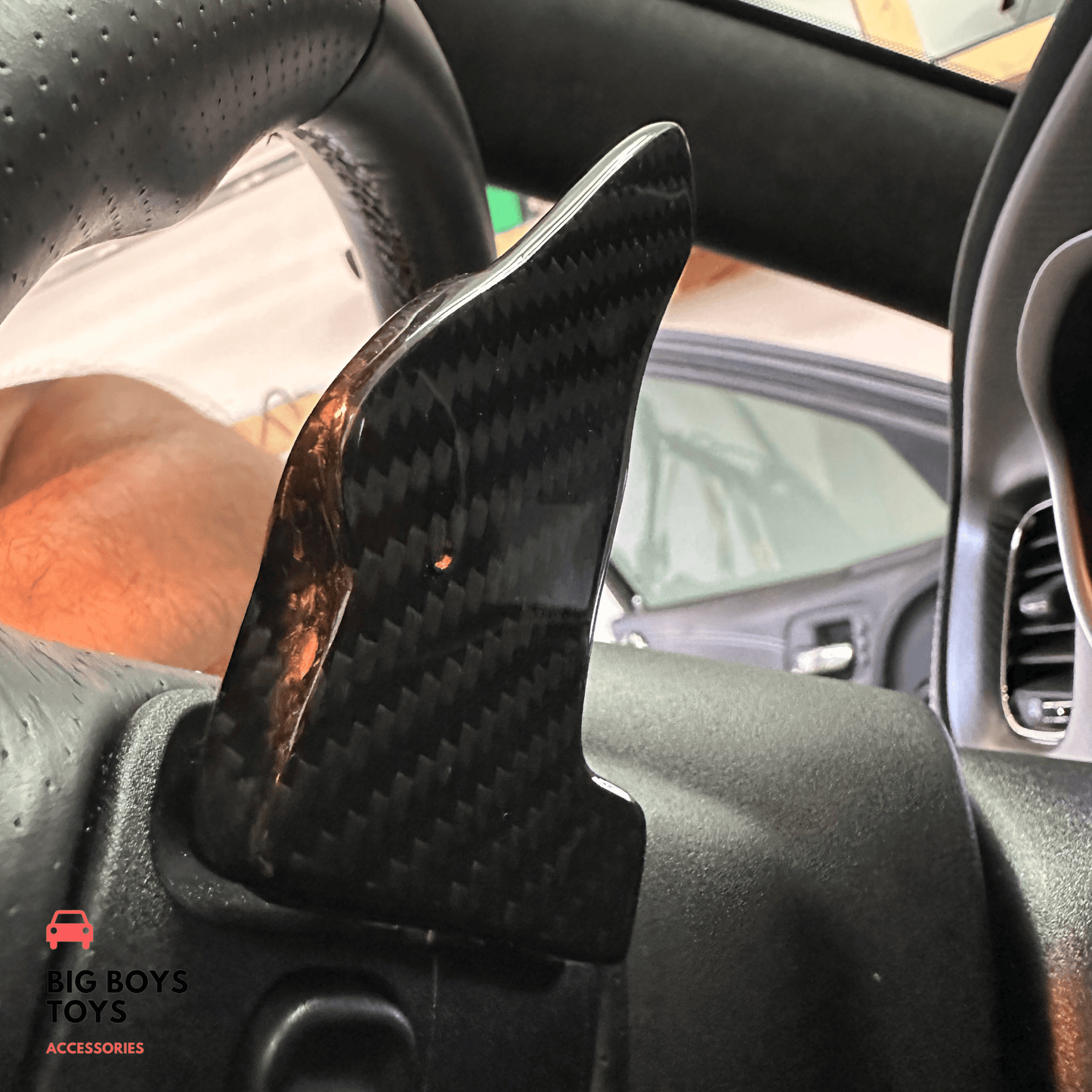 Dodge Charger Hellcat Paddle Shifters from back