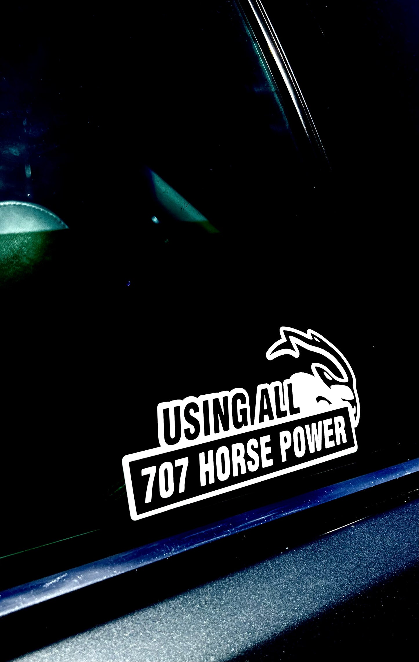 Hellcat 707 horsepower Sticker