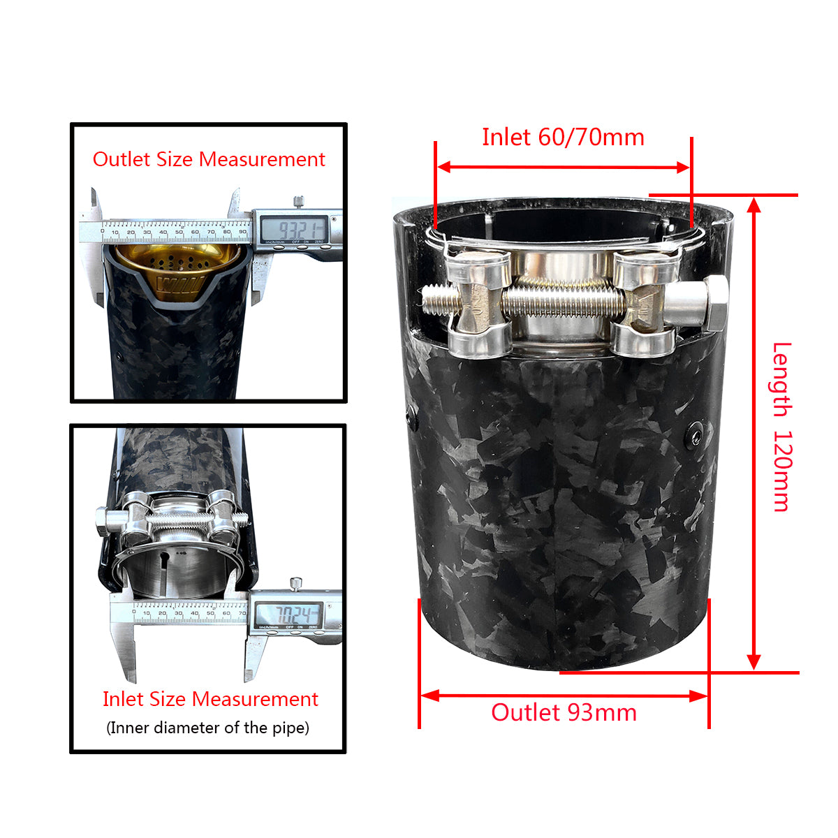 Aurum forged carbon fiber BMW exhaust tips for M series.