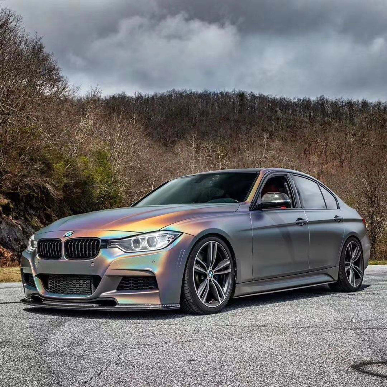 MT VARIS STYLE CARBON FIBER FRONT BUMPER LIP FOR BMW F30
