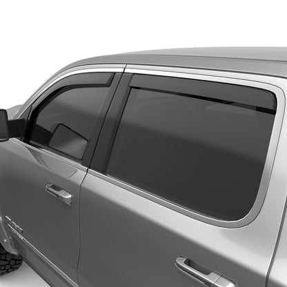 In-Channel Window Visors Set matte Finish Fits 19-24 Ram 1500 Crew Cab