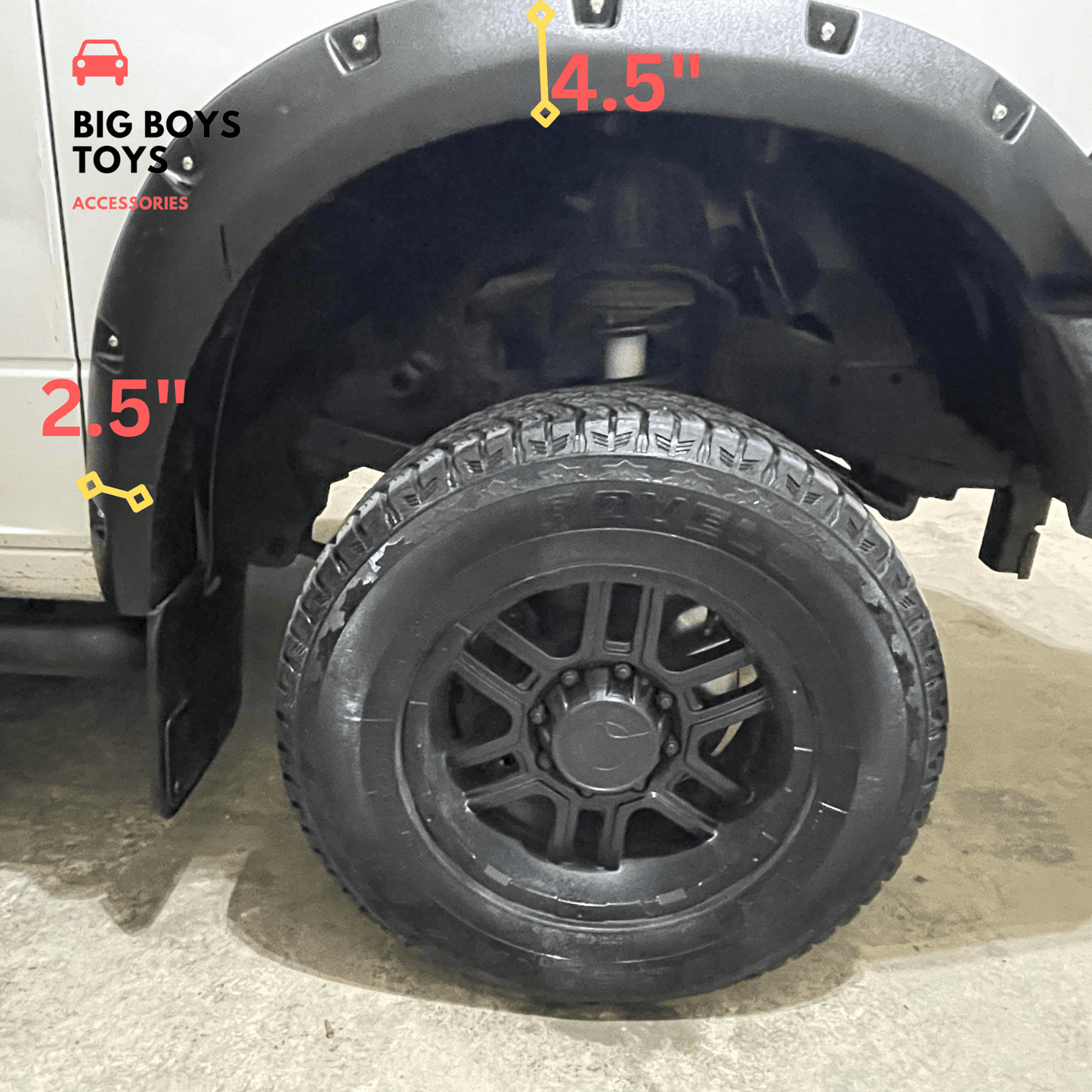 Dodge Ram 2500 fender flares size