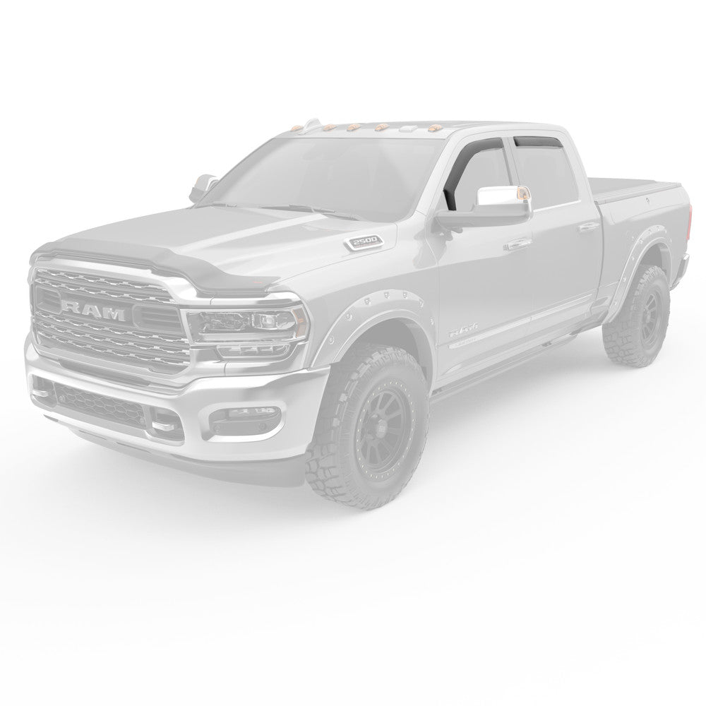 Ram 2500/3500 Window Visors Smoke FInish 2019-2024