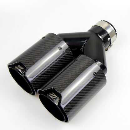 Calliope dual equal length Matte black M Performance carbon fiber universal exhaust tip for bmw