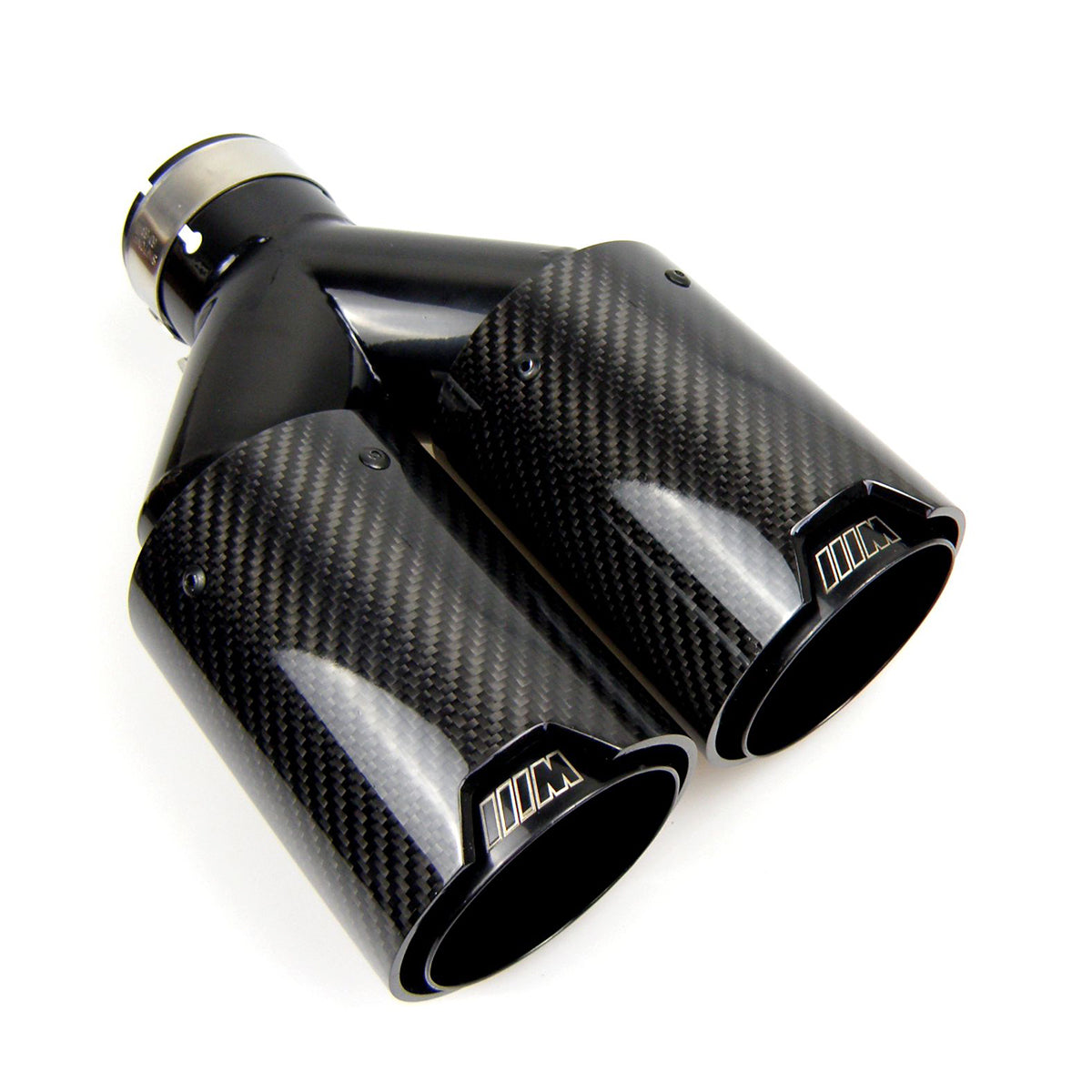 Calliope dual equal length Matte black M Performance carbon fiber universal exhaust tip for bmw