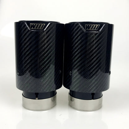 Wraith Bmw M carbon fiber Gloss black universal exhaust tip