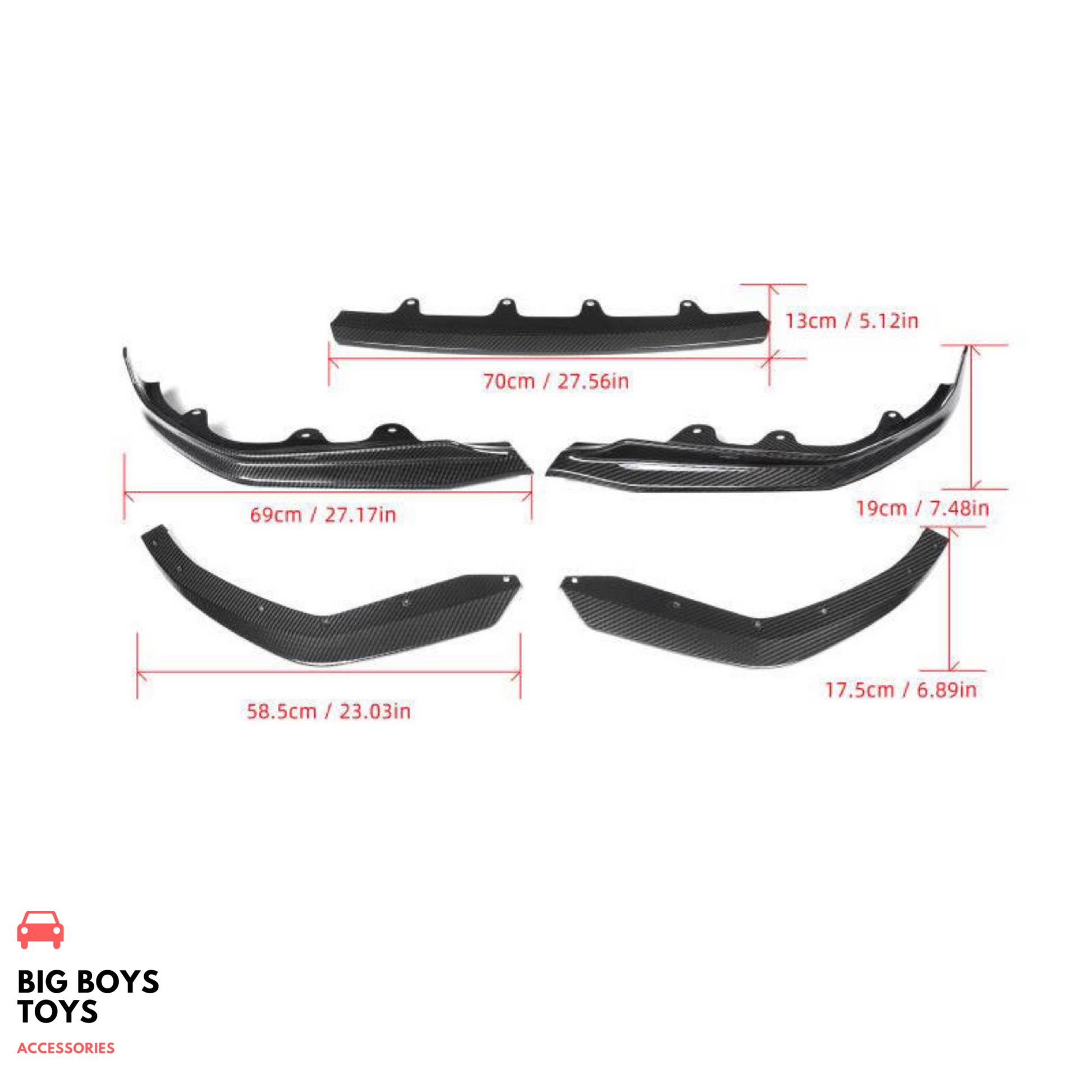 BMW g20 carbon fiber front lip measurements