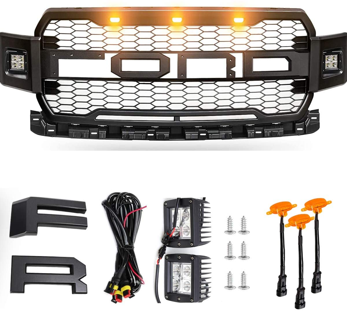 Ford F150 grill with side lights for 2018-2020 only